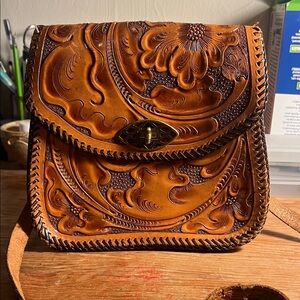 Vintage 1970’s hand tooled leather purse